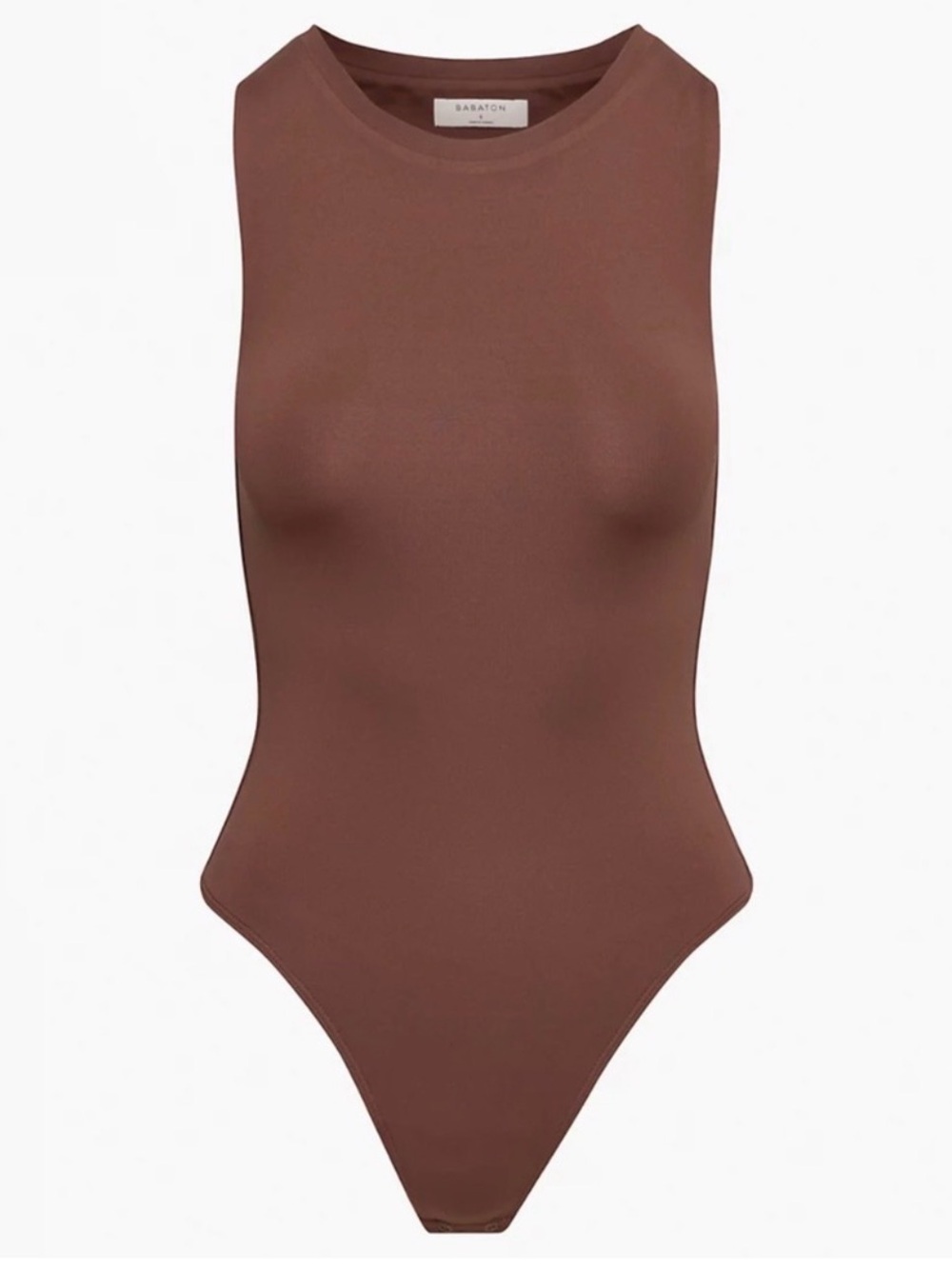 Aritzia Babaton Contour Muscle Bodysuit Brown Espresso Size Small
